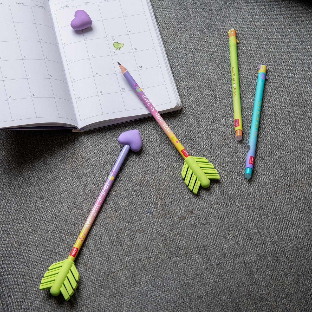 Legami - Crayon avec deux Gommes Parfumées - Go Cupid!