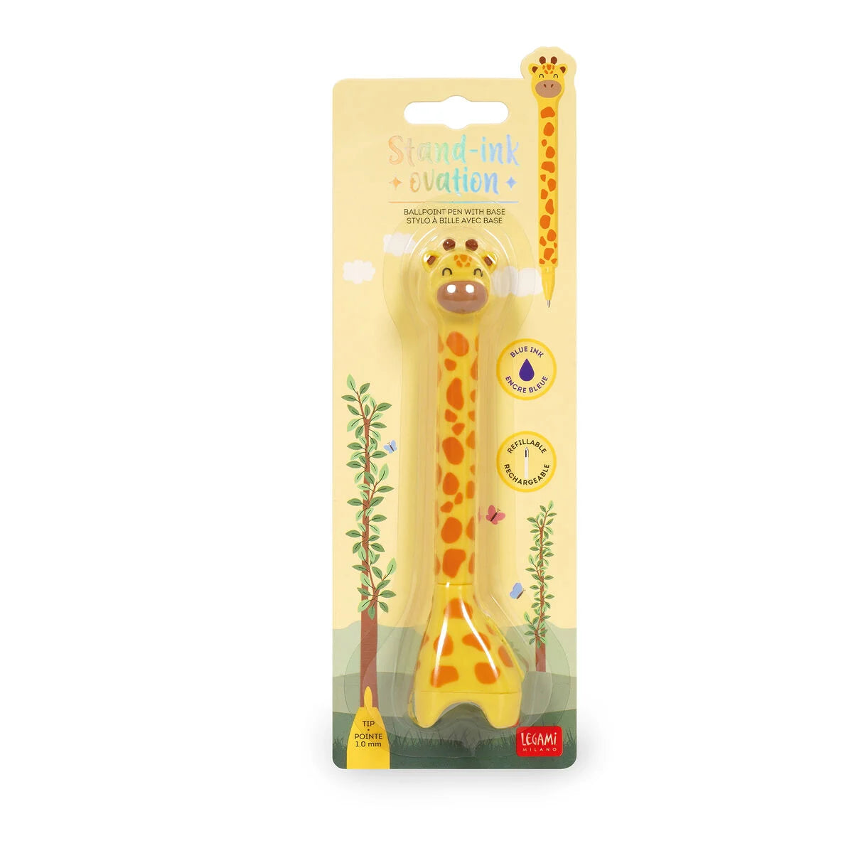 Legami - Stylo à bille Girafe avec base - Stand-Ink Ovation