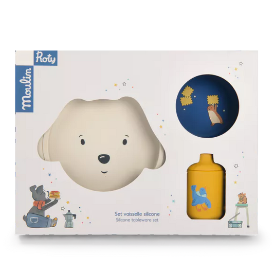 Set vaisselle silicone Puce & Pilou - Moulin Roty