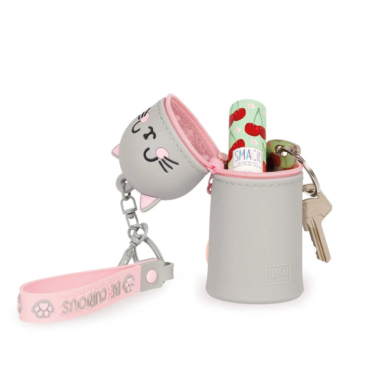 Legami - Porte-Monnaie Porte-Clés - Chat - Mini Kawaii