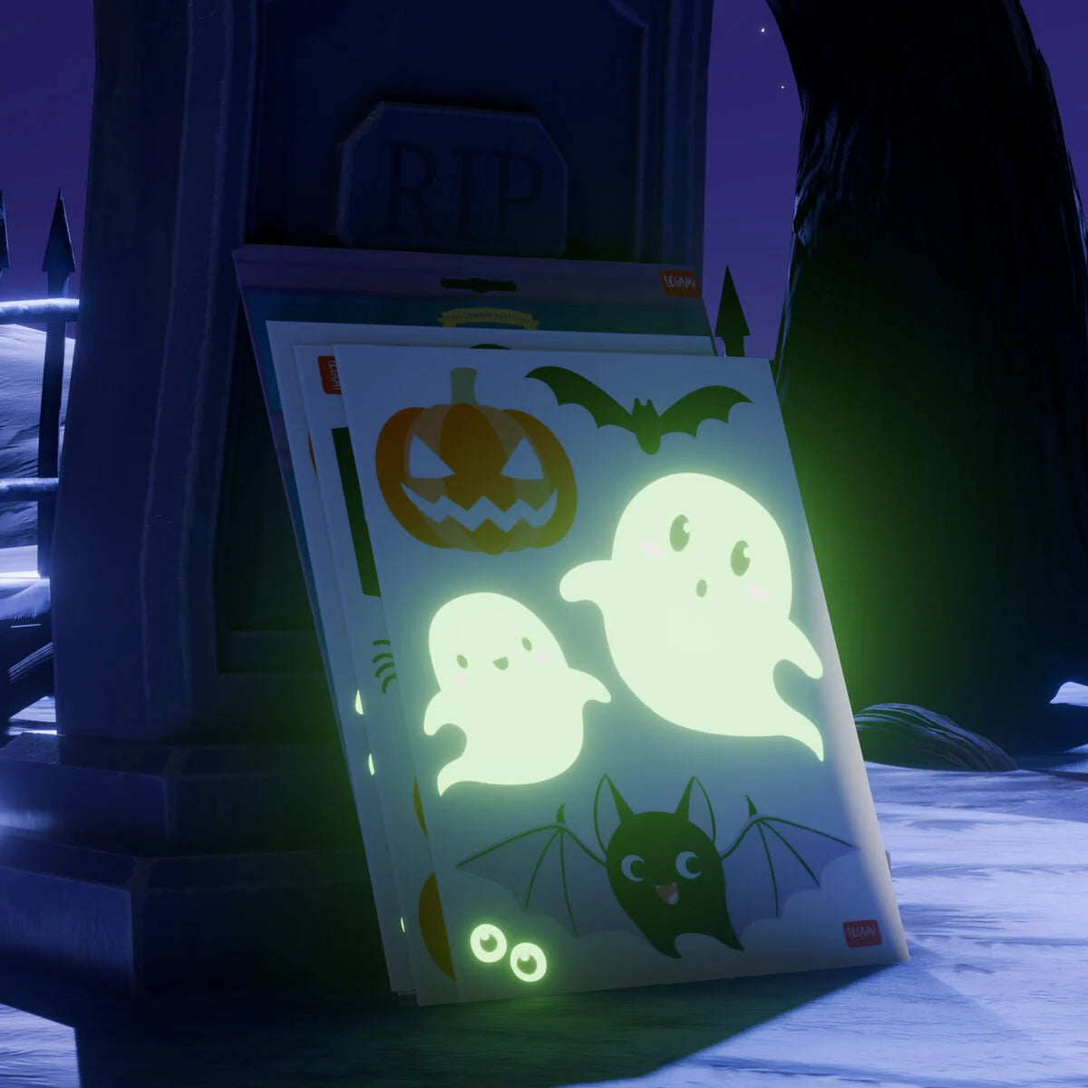 Legami - Set de 35 Autocollants Électrostatiques pour Fenêtre - Halloween