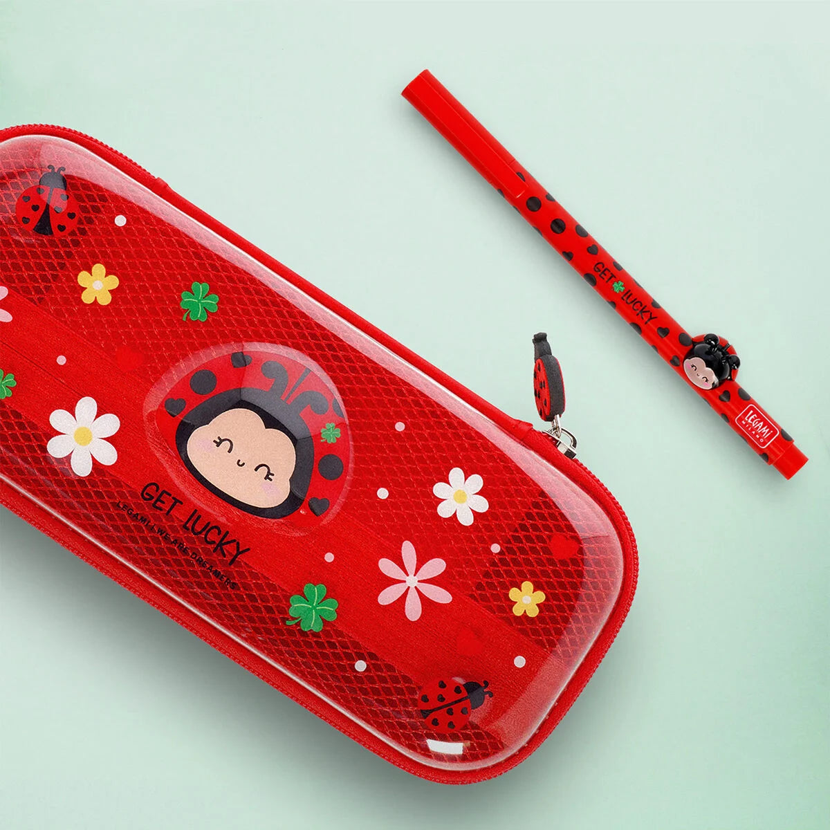Legami - Trousse Transparente Rigide Ladybug - WonderWow