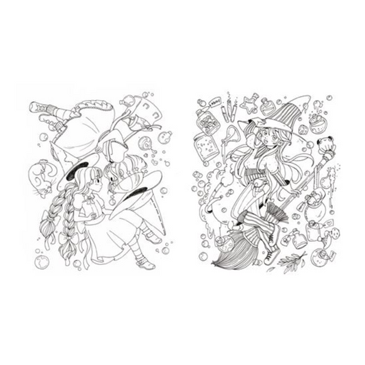 Coloriages : Sorcières et créatures féériques