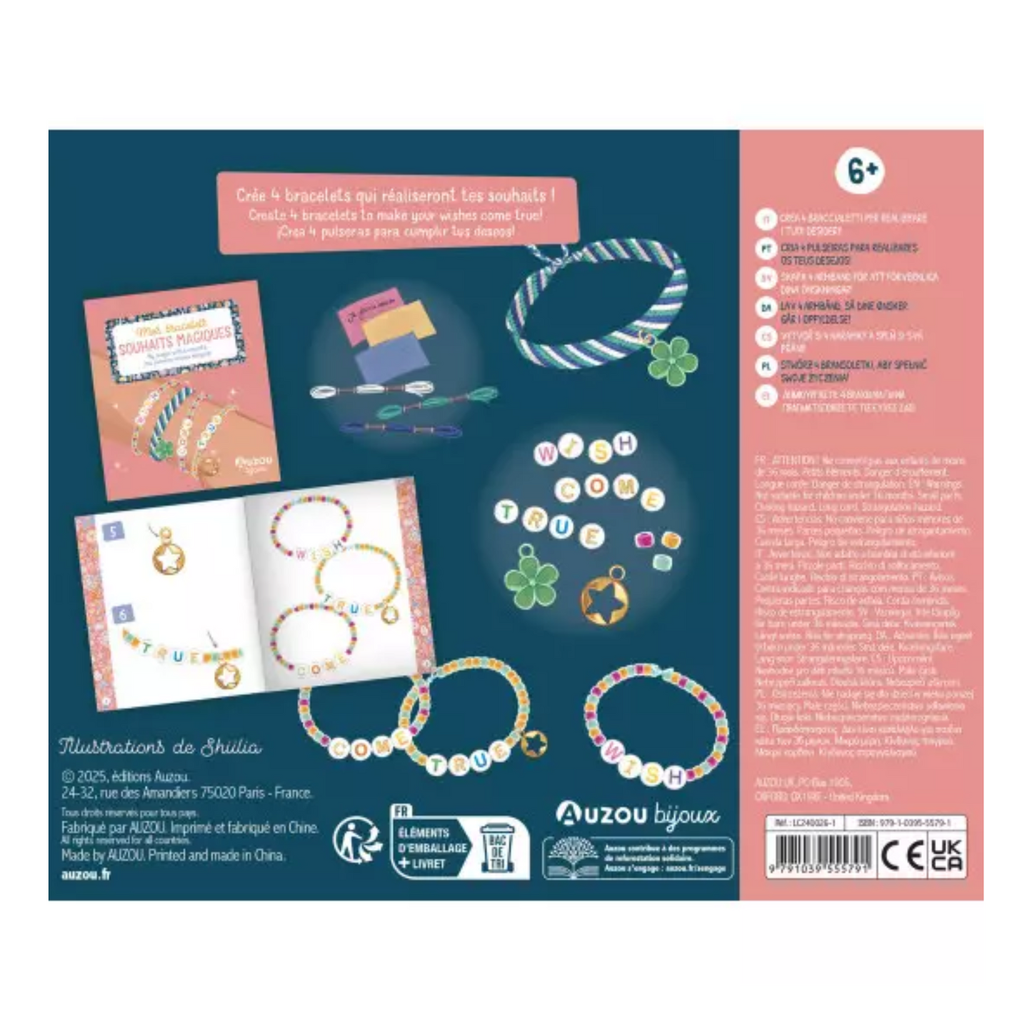 Mes bracelets souhaits magiques - Coffret DIY - Auzou