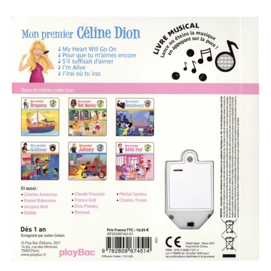 Mon premier Céline Dion - Livre musical