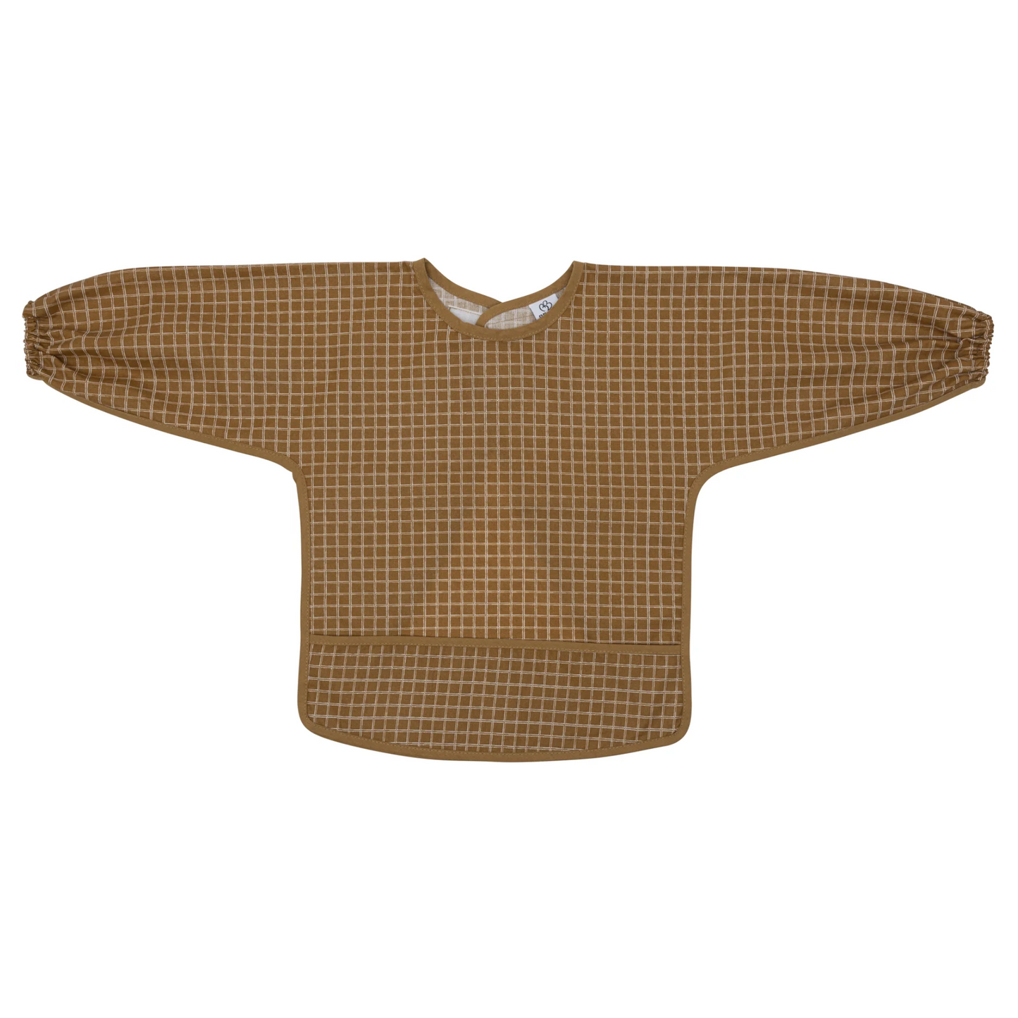 Bavoir-tablier en coton enduit - Carreaux caramel - 3/5 ans - BB&Co