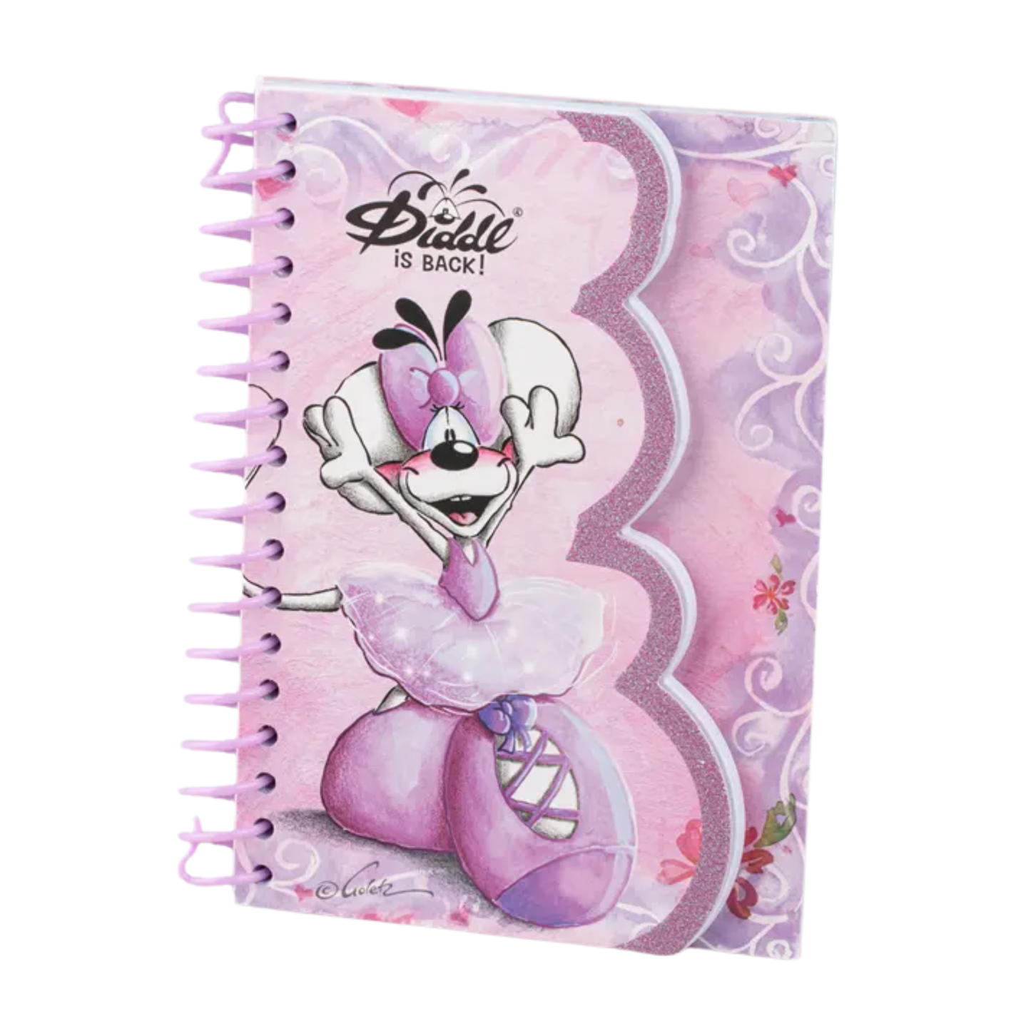 Diddl - Carnet A6 spirales - Rose
