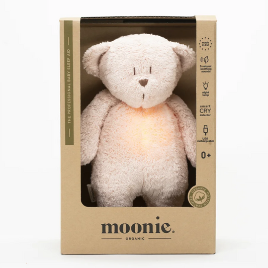 Moonie – Peluche ourson avec sons & lumières - Rose blush - BB&Co