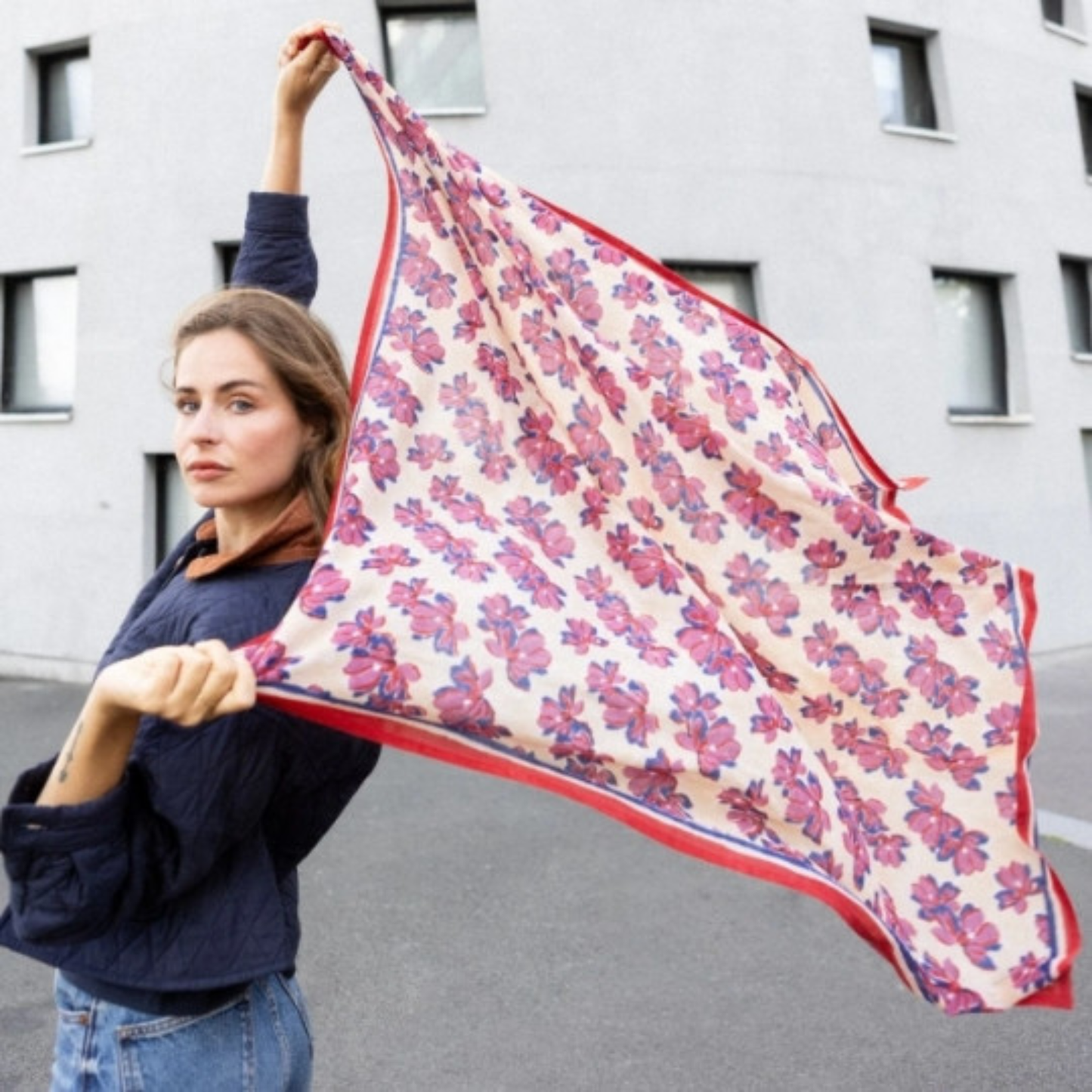 Grand Foulard Latika - Violetta Macadamia - Apaches