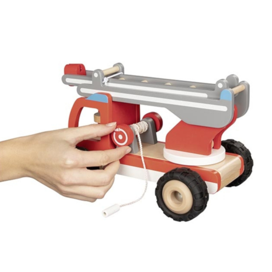 Camion de pompiers en bois avec échelle - Goki