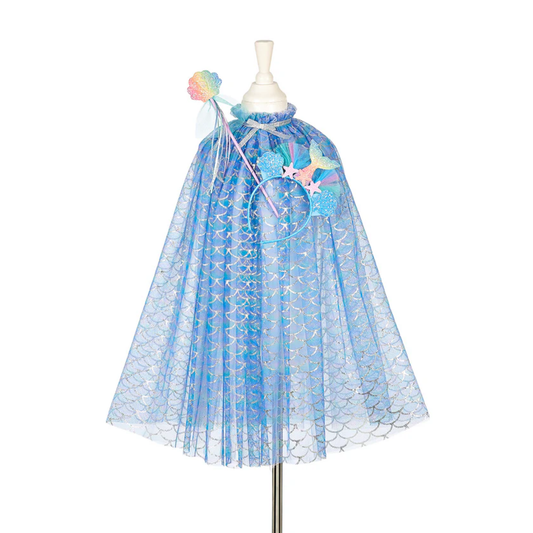 Ensemble cape sirène, diadème et baguette Marlya - 5-7 ans - Souza
