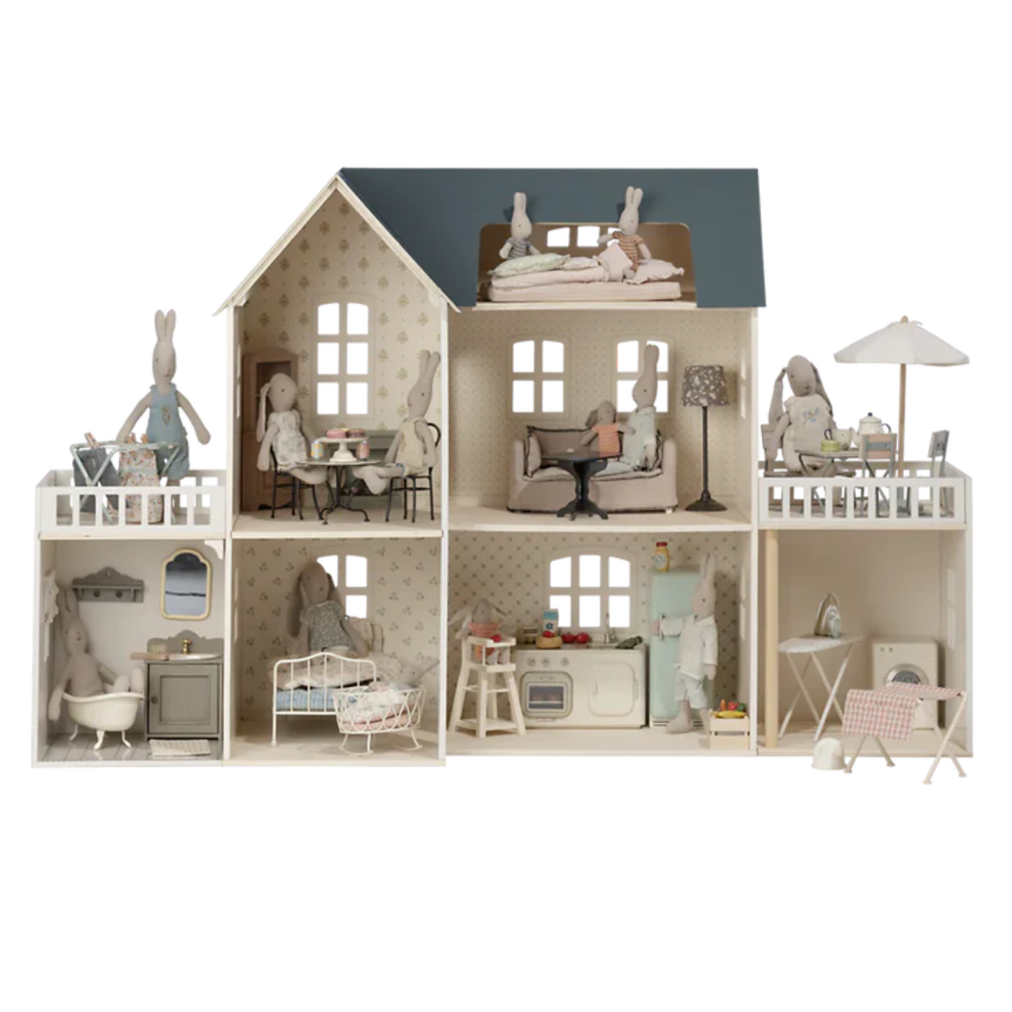 Maileg - Maison Miniature – Grande Maison en Bois avec 4 Pièces + Grenier