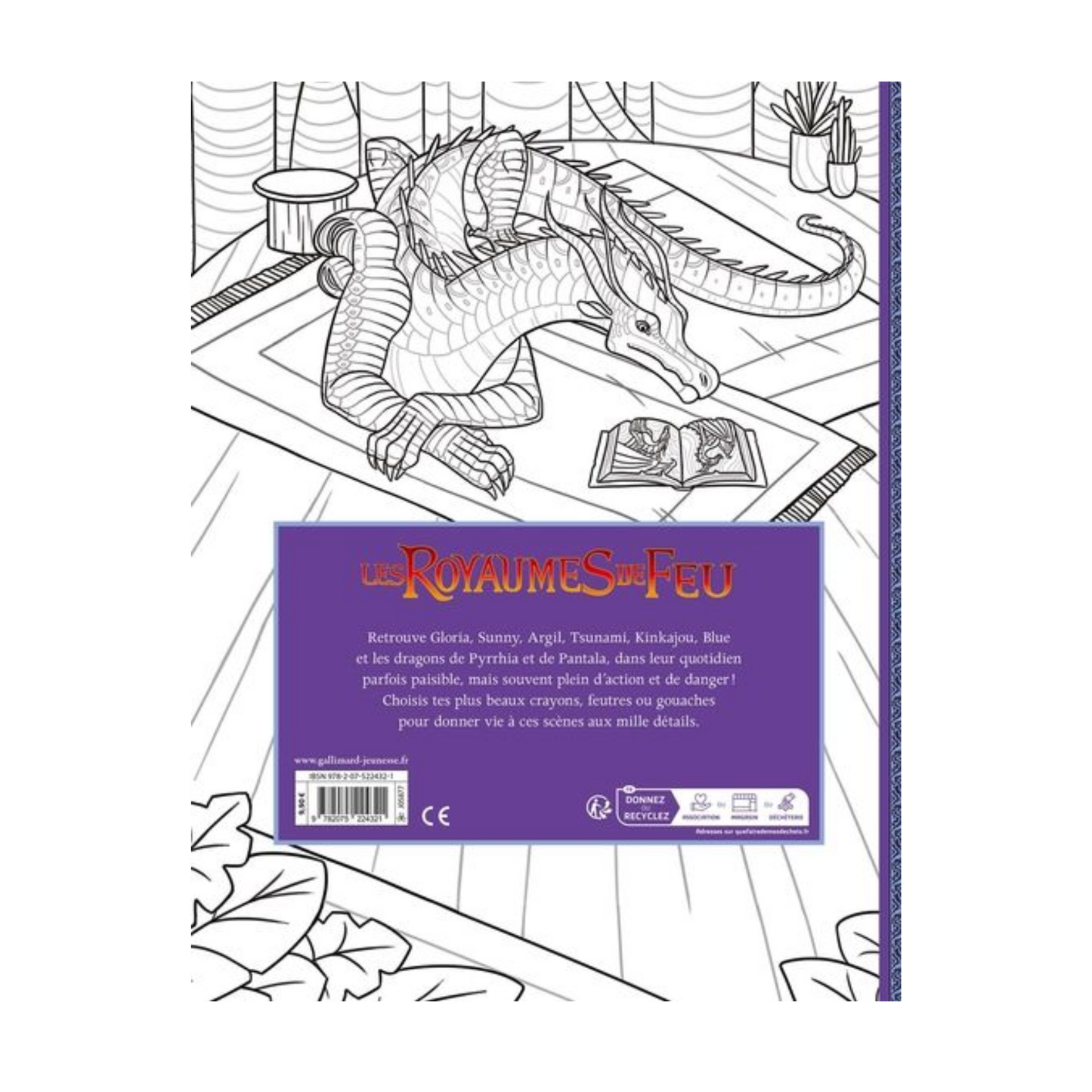 Les royaumes de Feu : le livre de coloriage