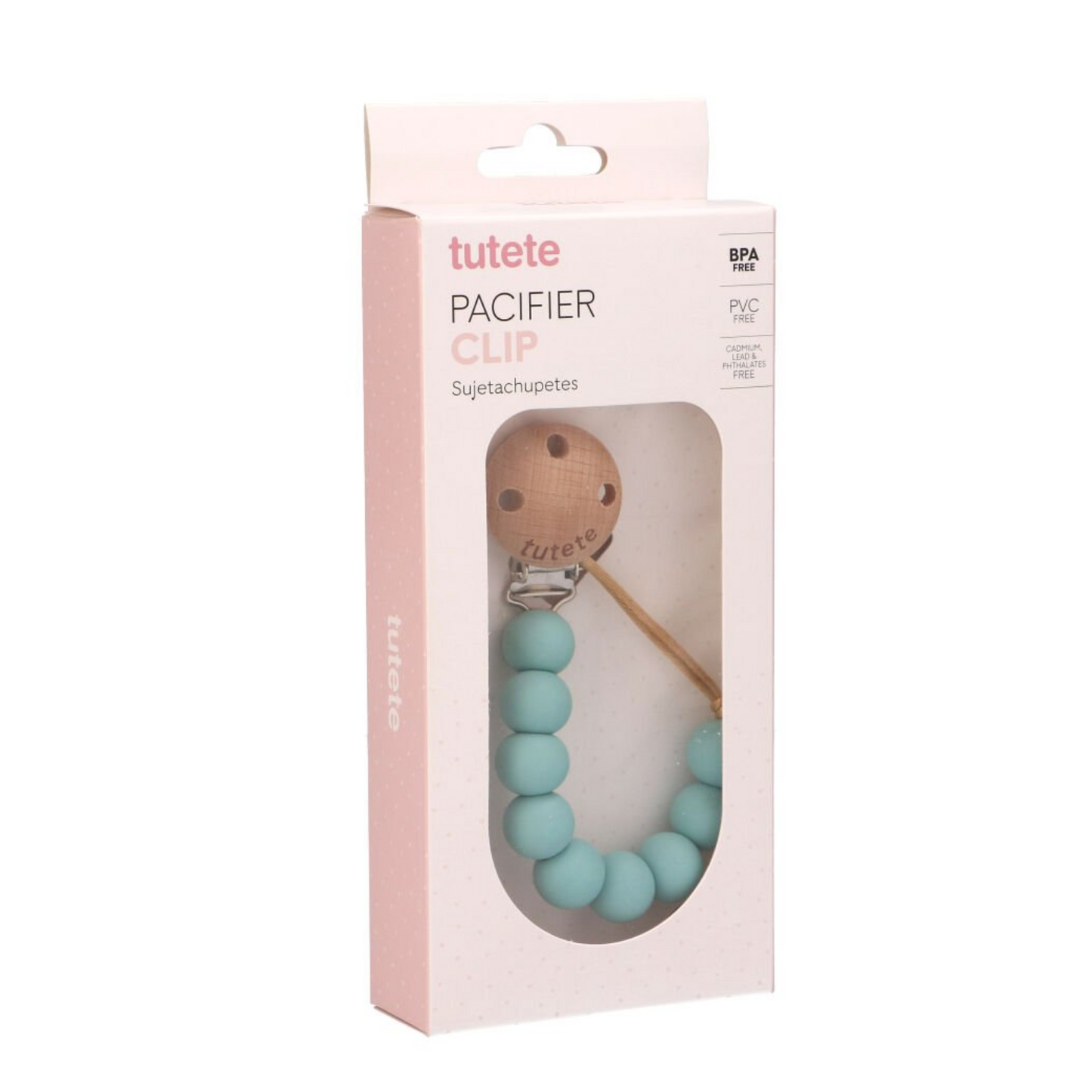 Attache-tétine en silicone aqua pur