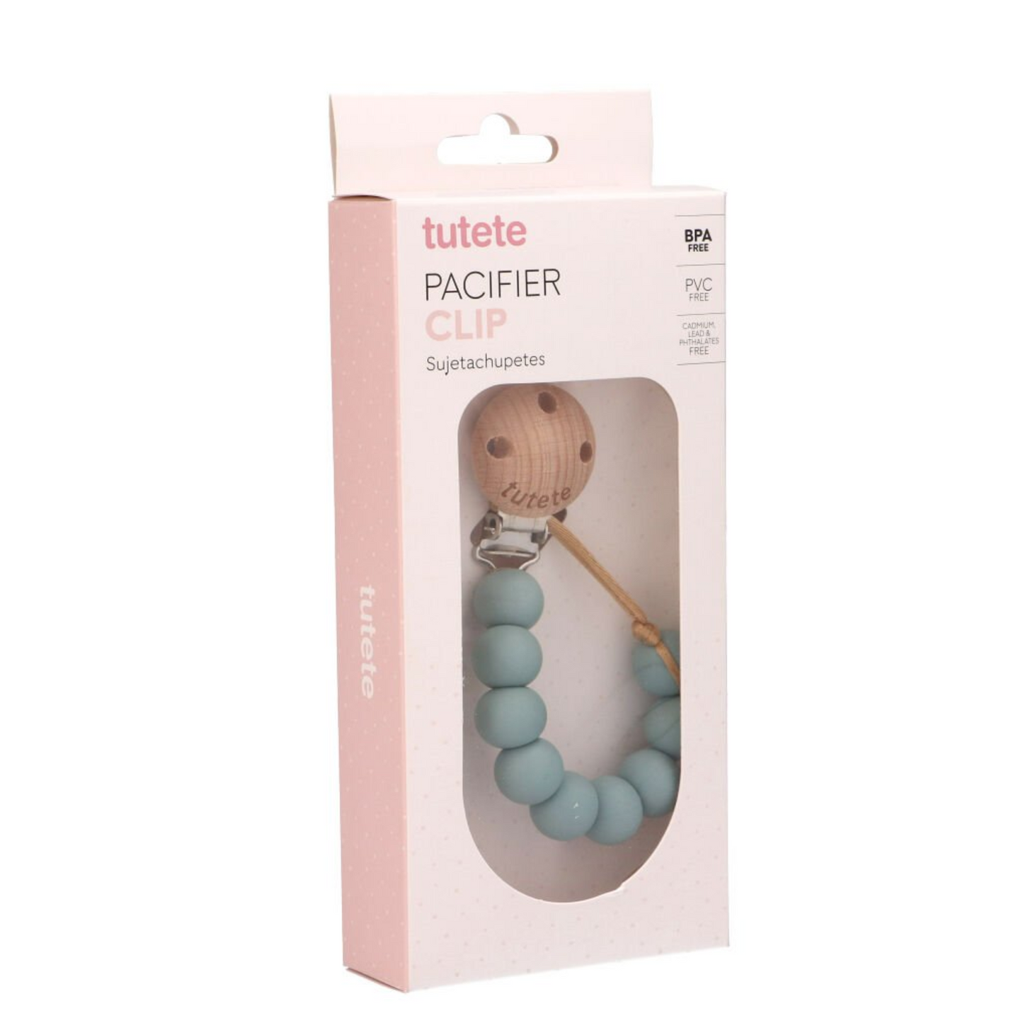 Attache-tétine en silicone sauge pur