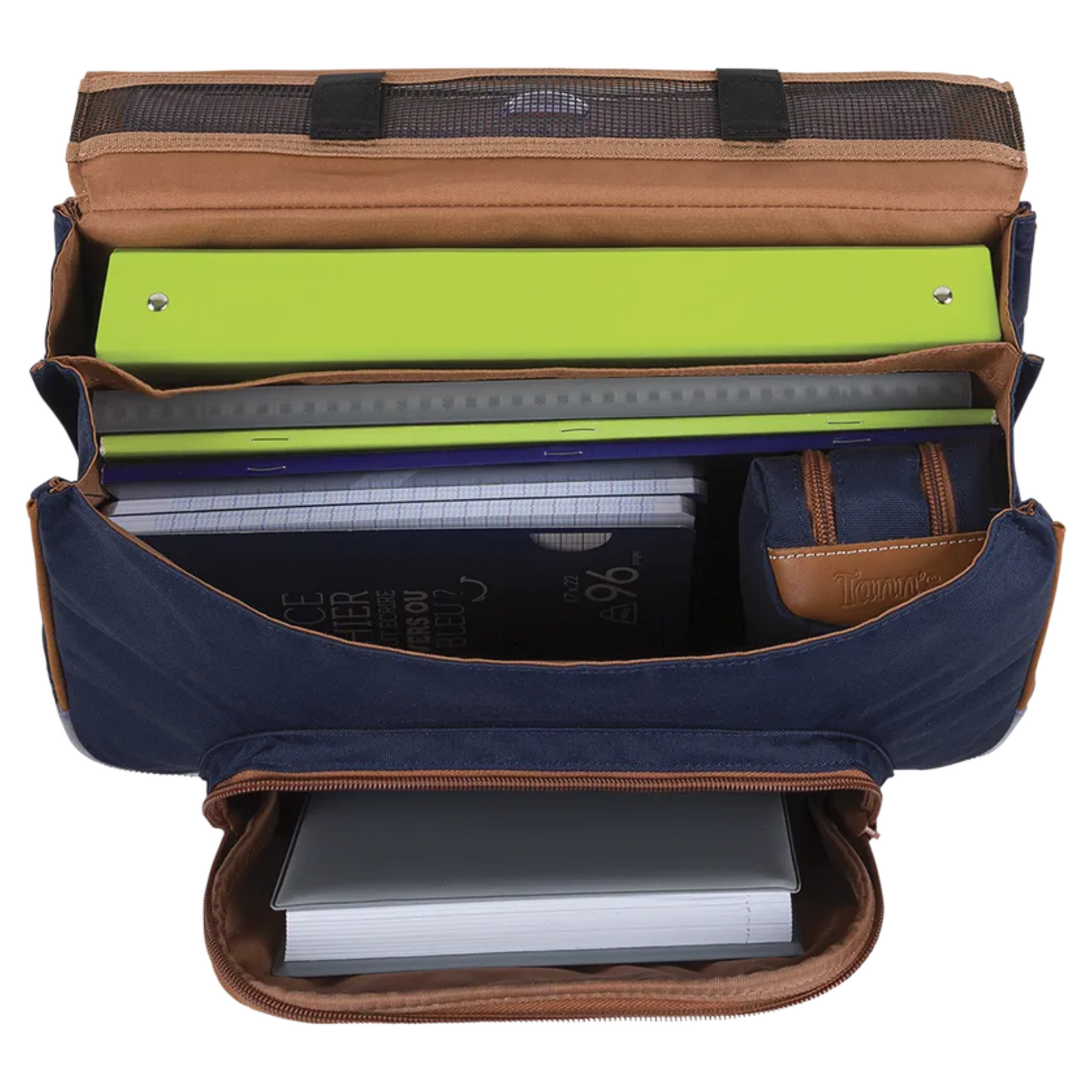 Tann's x Cyrillus - Cartable Clément bleu - 38cm