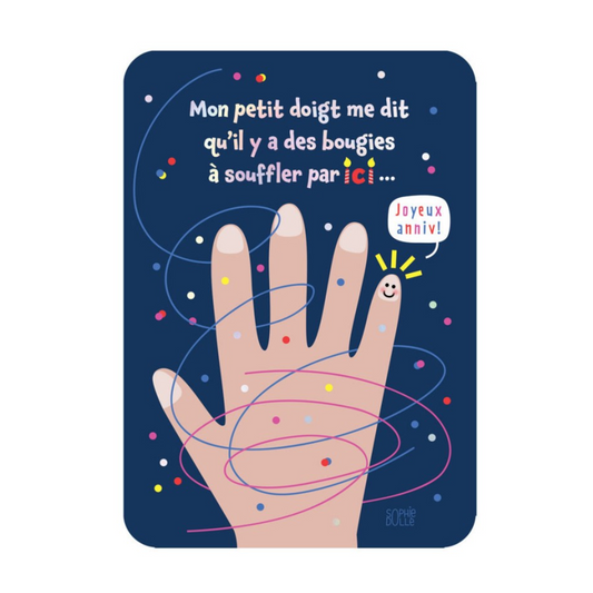 Carte postale - Joyeux anniversaire mon petit doigt