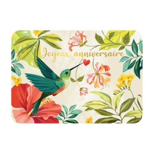 Carte postale - Joyeux anniversaire Colibri