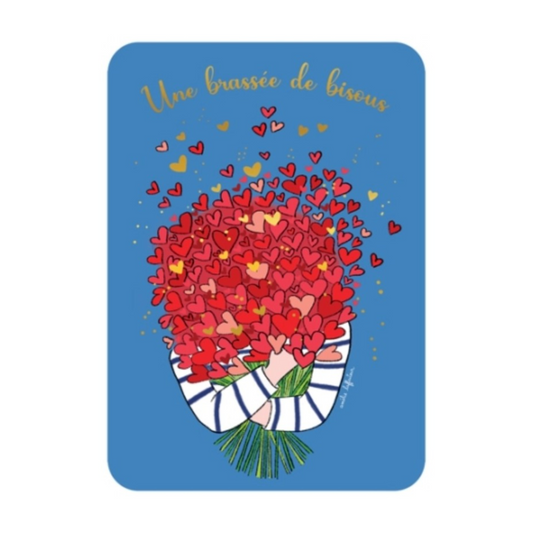 Carte postale - Une brassée de bisous
