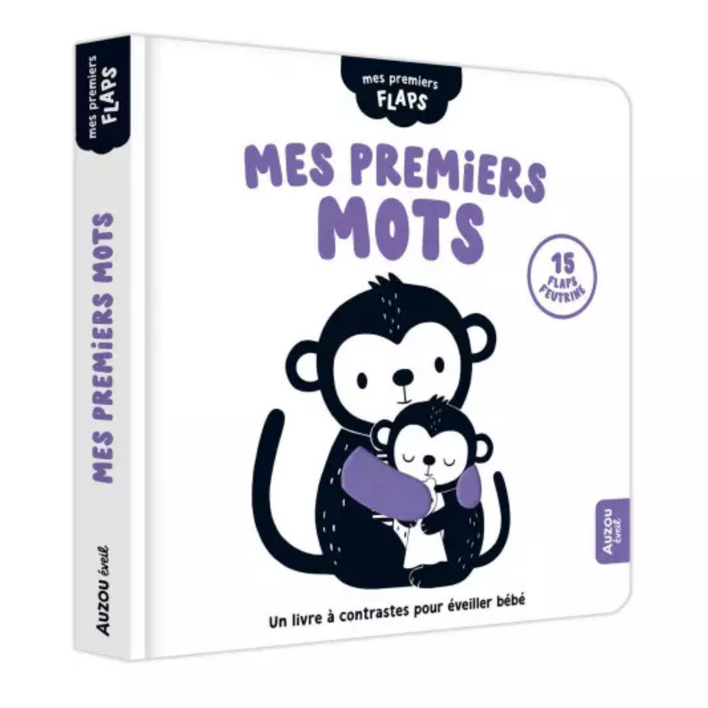 Mes premiers mots : un livre à contrastes pour éveiller bébé