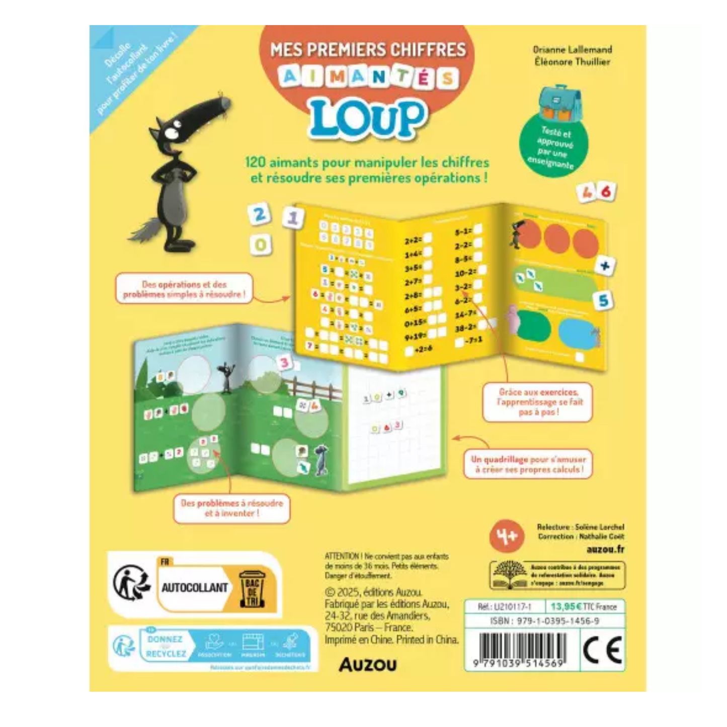 Mes premiers chiffres aimantés Loup - Auzou