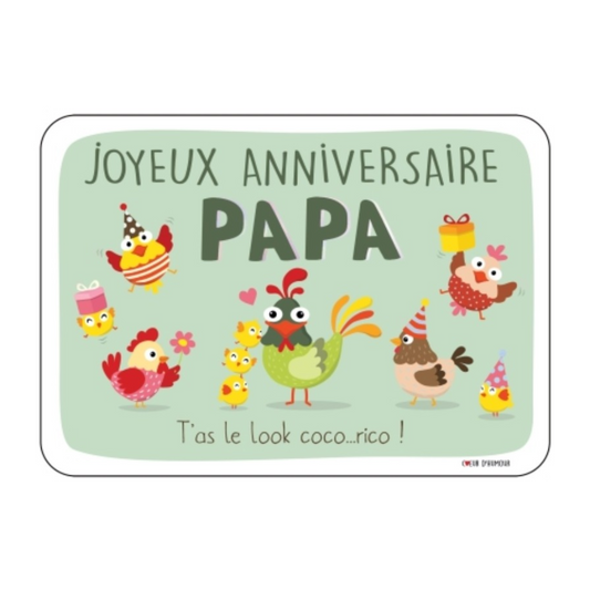 Carte postale - Joyeux anniversaire Papa