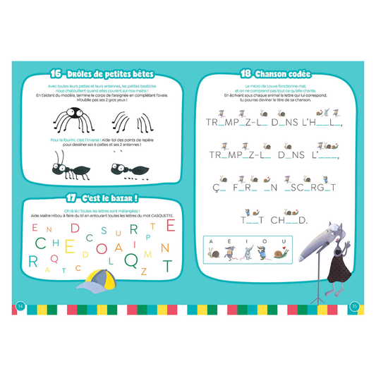 125 jeux avec Loup pour s'amuser en vacances - De la GS vers le CP - Langage, graphisme, maths, découverte du monde - Auzou