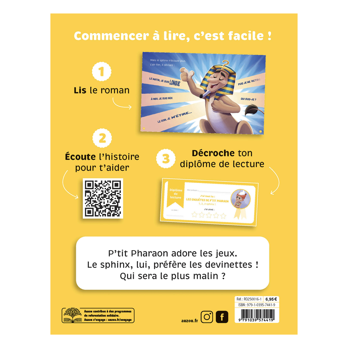 Les enquêtes de P'tit pharaon - 1, 2, 3, sphinx ! - Auzou