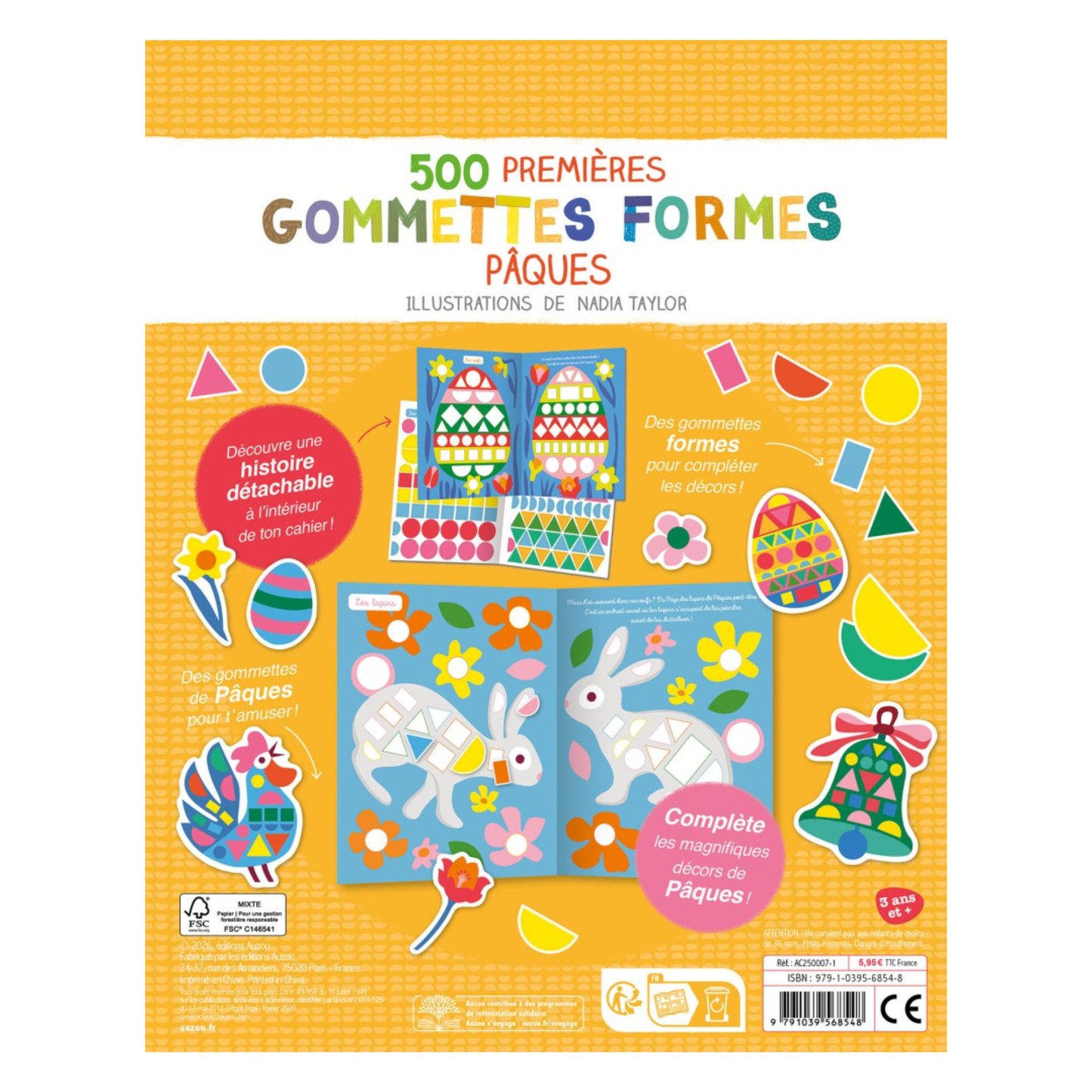 Mes tout premiers autocollants - 500 Gommettes formes - Pâques