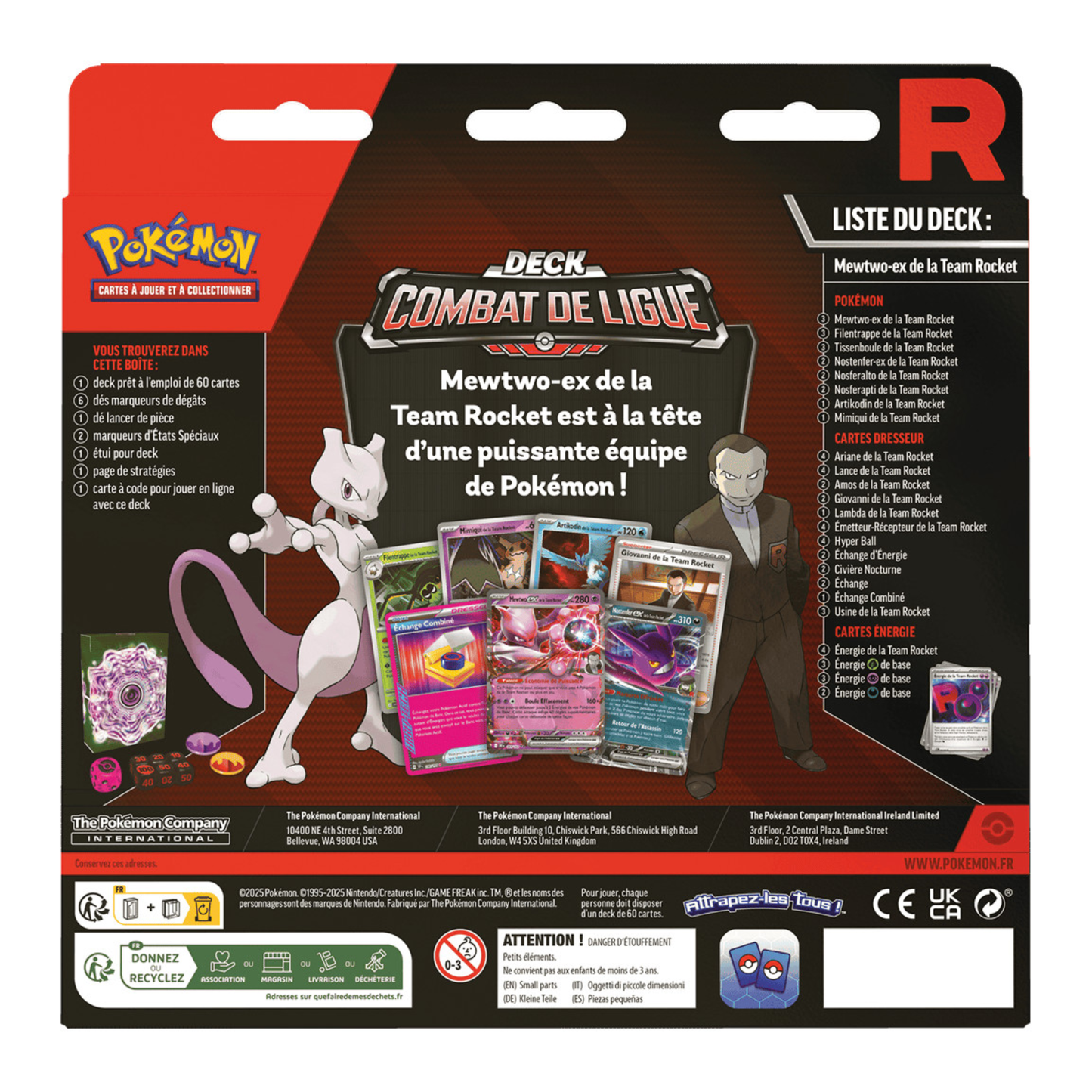 Pokémon - Deck Combat de Ligue : Mewtwo‑ex de la Team Rocket