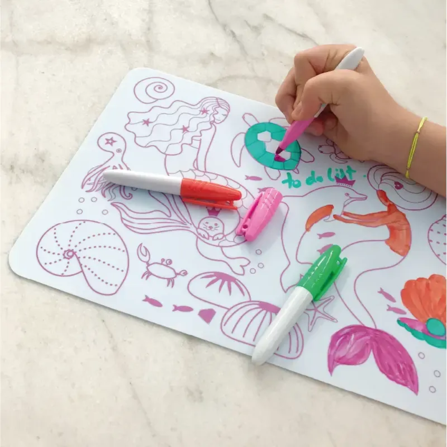 Set en silicone a colorier - Sirène - Superpetit