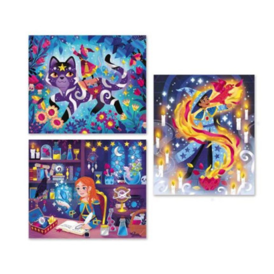 Lot de 3 tableaux à métalliser - Magic school - Janod