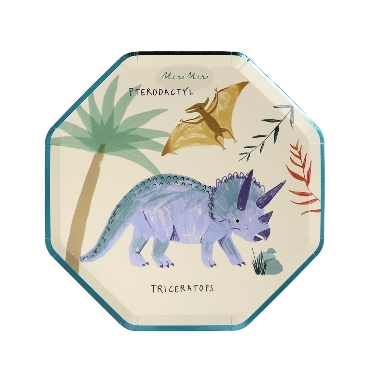 Lot de 8 assiettes du Royaume des Dinosaures - Meri Meri