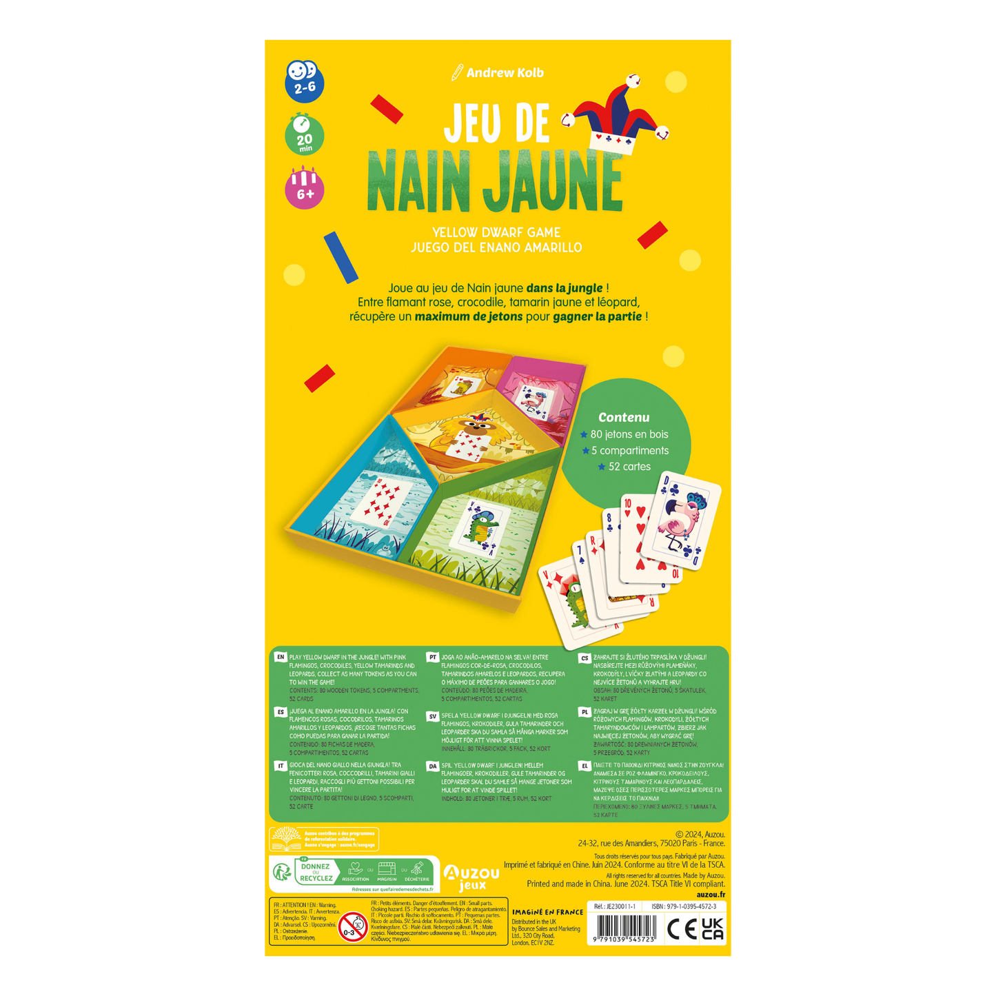 Jeu de nain jaune - Auzou