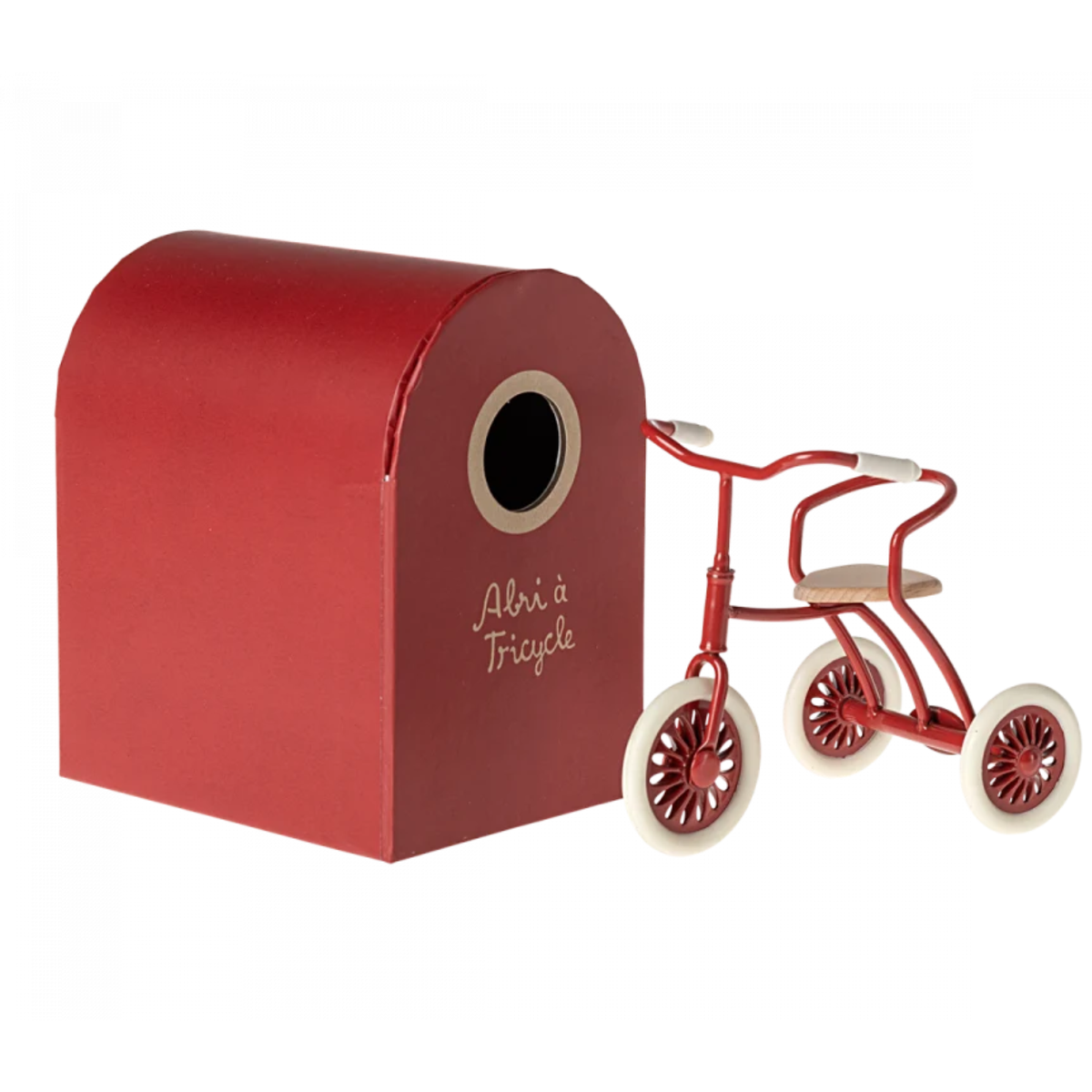 Maileg - Tricycle Miniature avec Abri Rouge