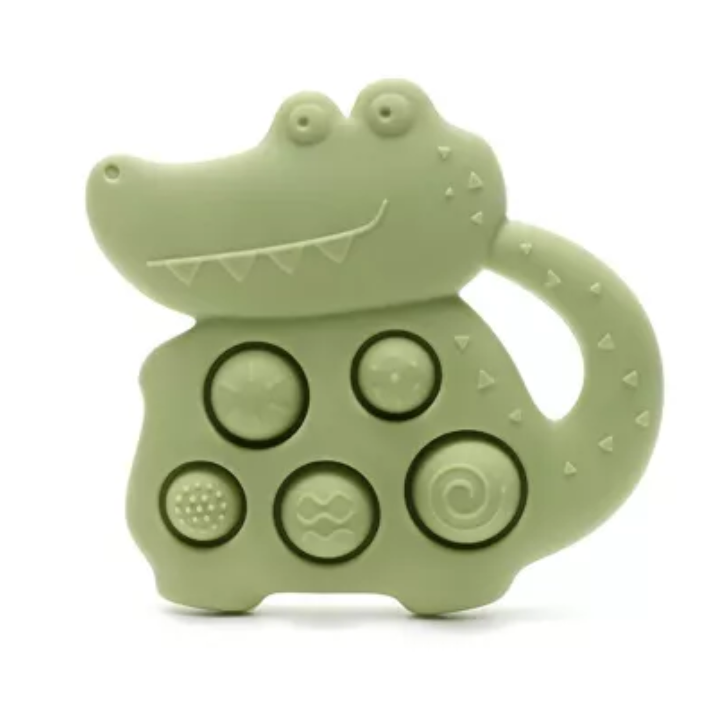 Anneau de dentition silicone crocodile Pop-it - Vert - Rammelaartje