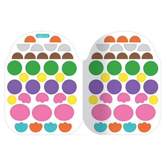 Cahier de gommettes formes - L'aventure de petit poussin