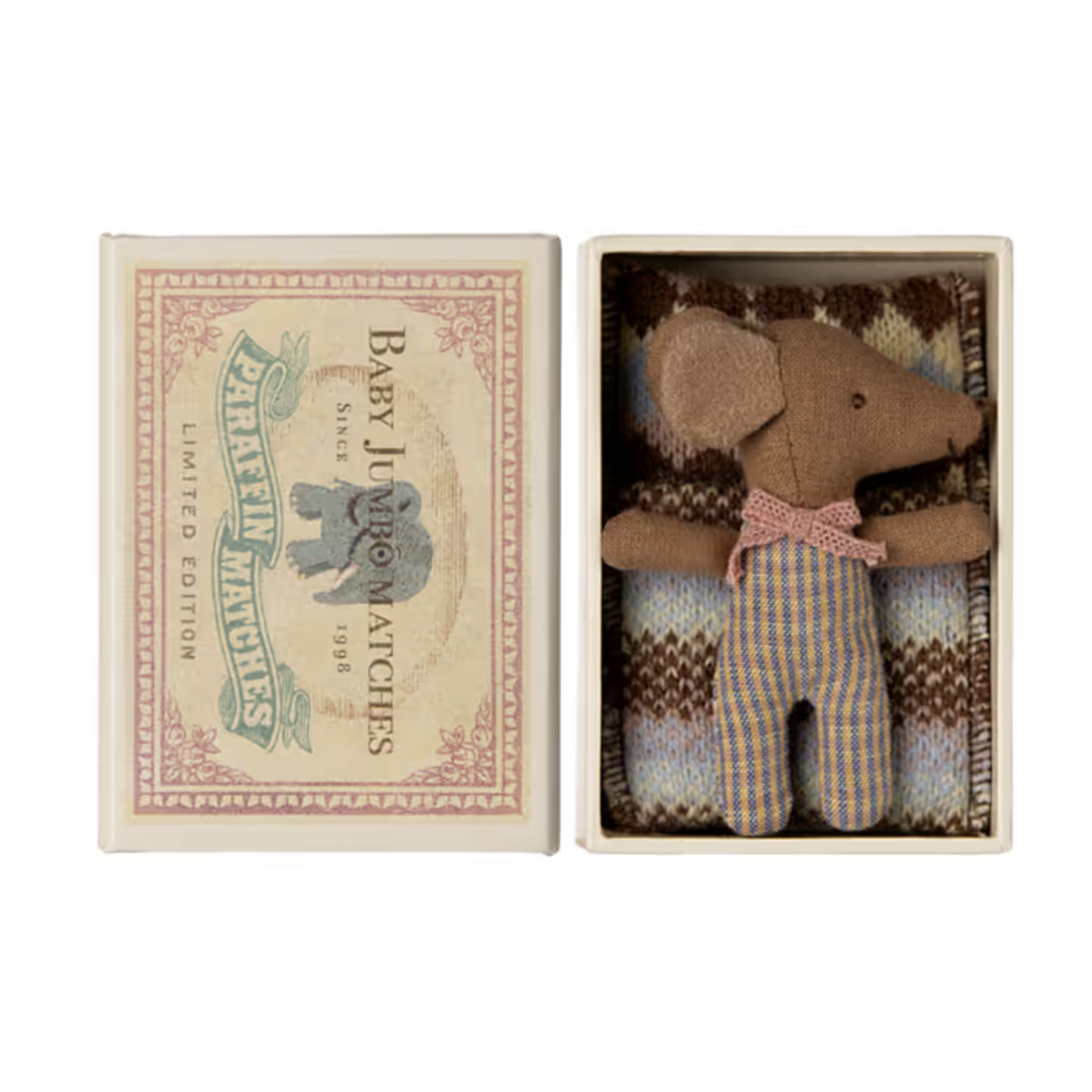 Souris bébé dans sa boite d'allumettes - "Sleepy wakey"