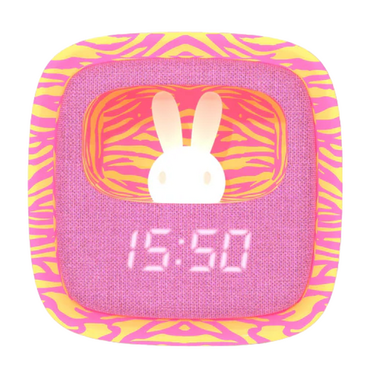 Réveil veilleuse Billy - Zèbre rose