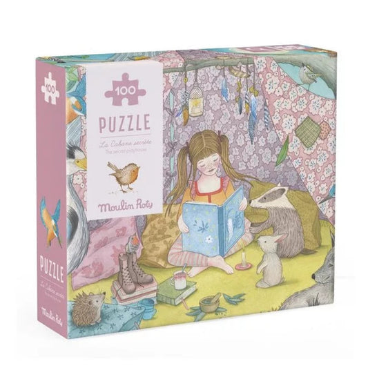 Puzzle La cabane secrète - 100 pièces - Les Rosalies - Moulin Roty