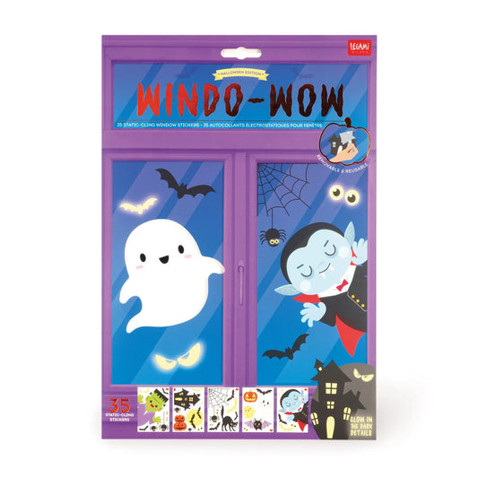 Legami - Set de 35 Autocollants Électrostatiques pour Fenêtre - Halloween