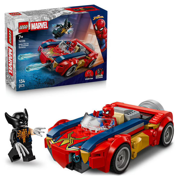 LEGO - Marvel - Spider-Man et sa voiture contre Wolverine vénomisé