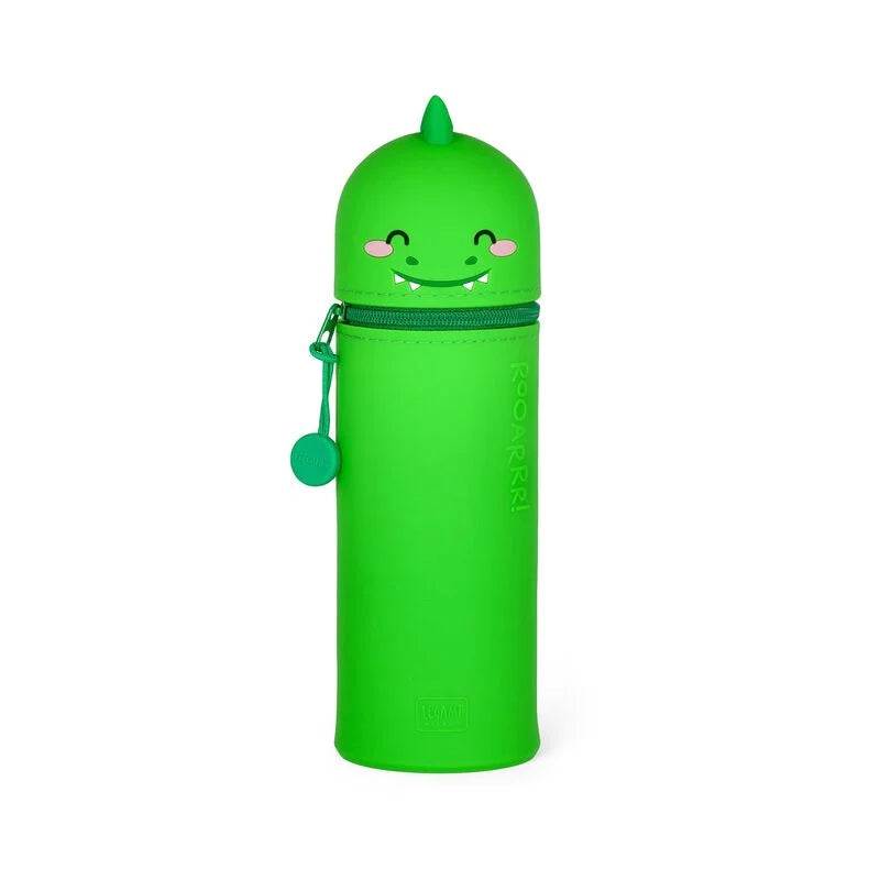 Legami - Trousse 2-en-1 ronde en silicone - Dino