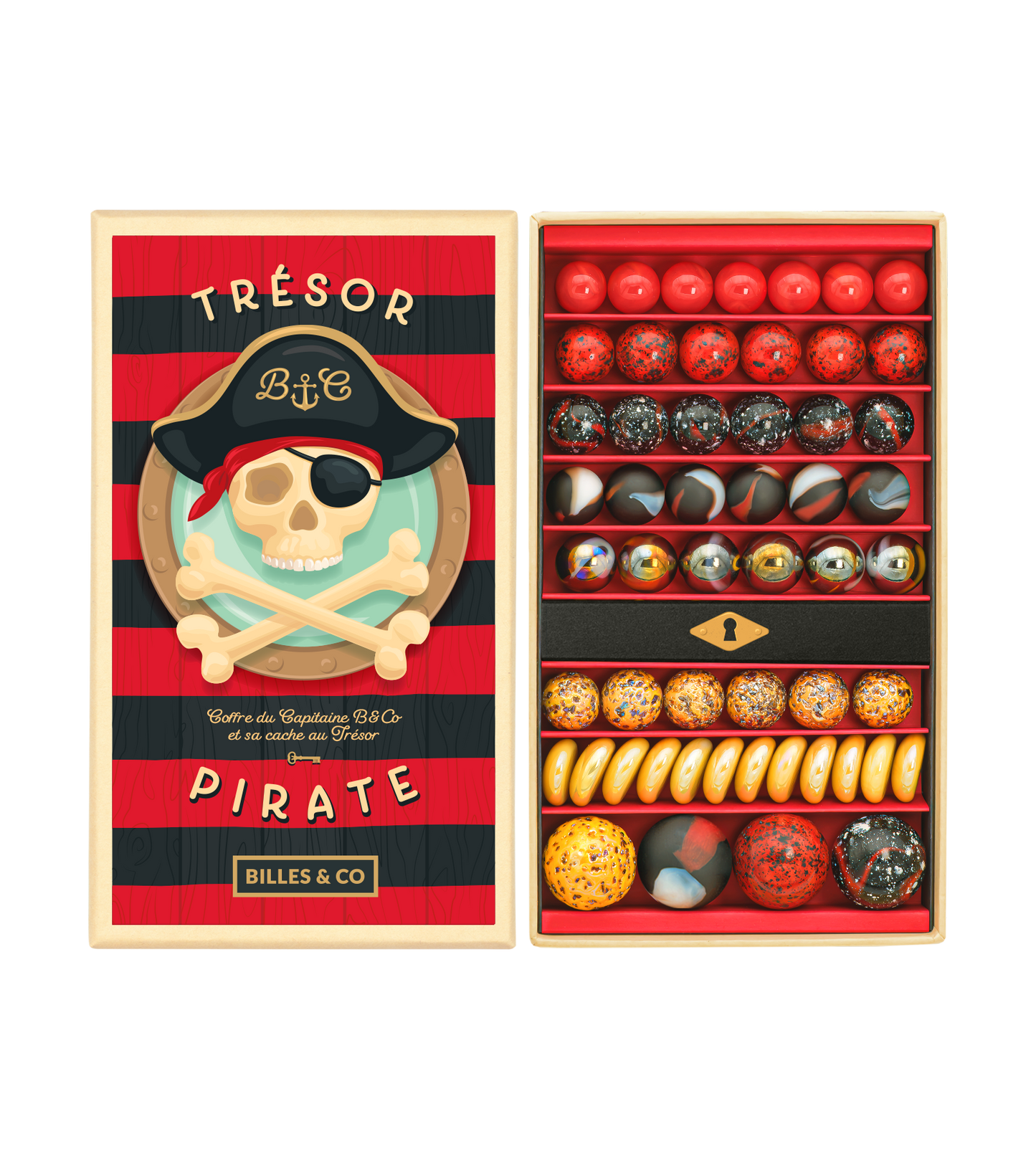 Coffret de billes - Trésor Pirate - Billes and co