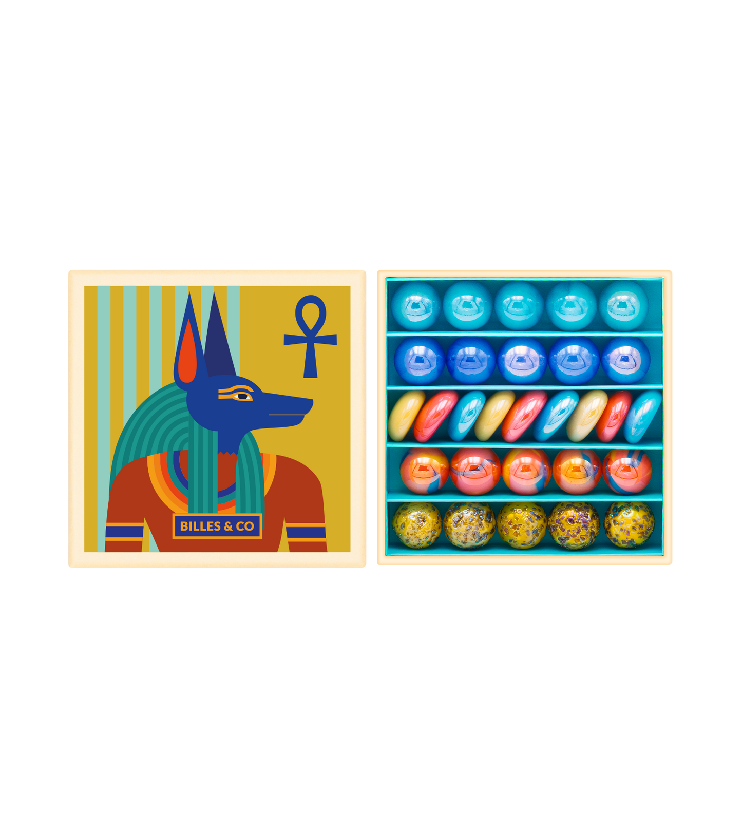 Petit coffret de billes - Anubis - Billes and co