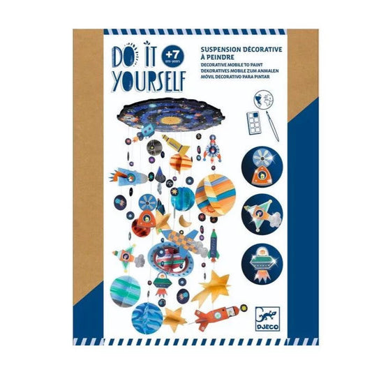 Suspension décorative à peindre Système solaire - Coffret DIY - Djeco
