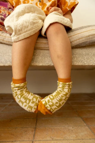 Chaussettes Doce - Damier Olive - Apaches