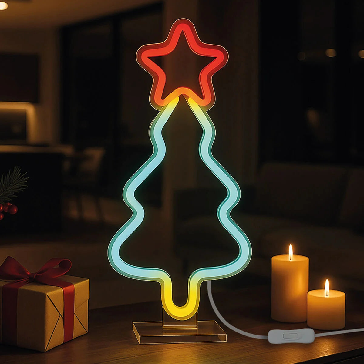 Legami - Lampe LED à Effet Néon - Xmas Tree - It’s a Sign