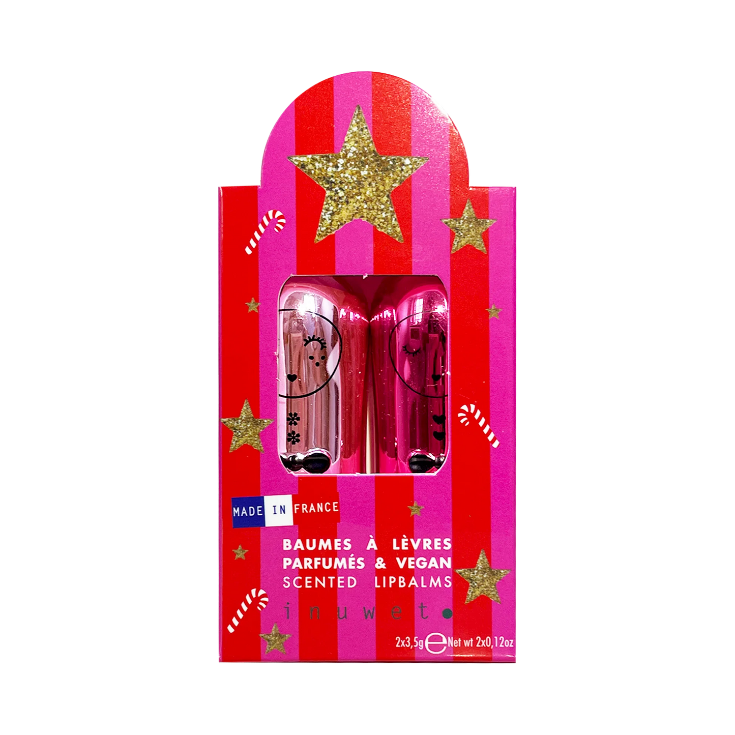 Duo baumes à lèvres Couture - Framboise et pomme d'amour - Inuwet