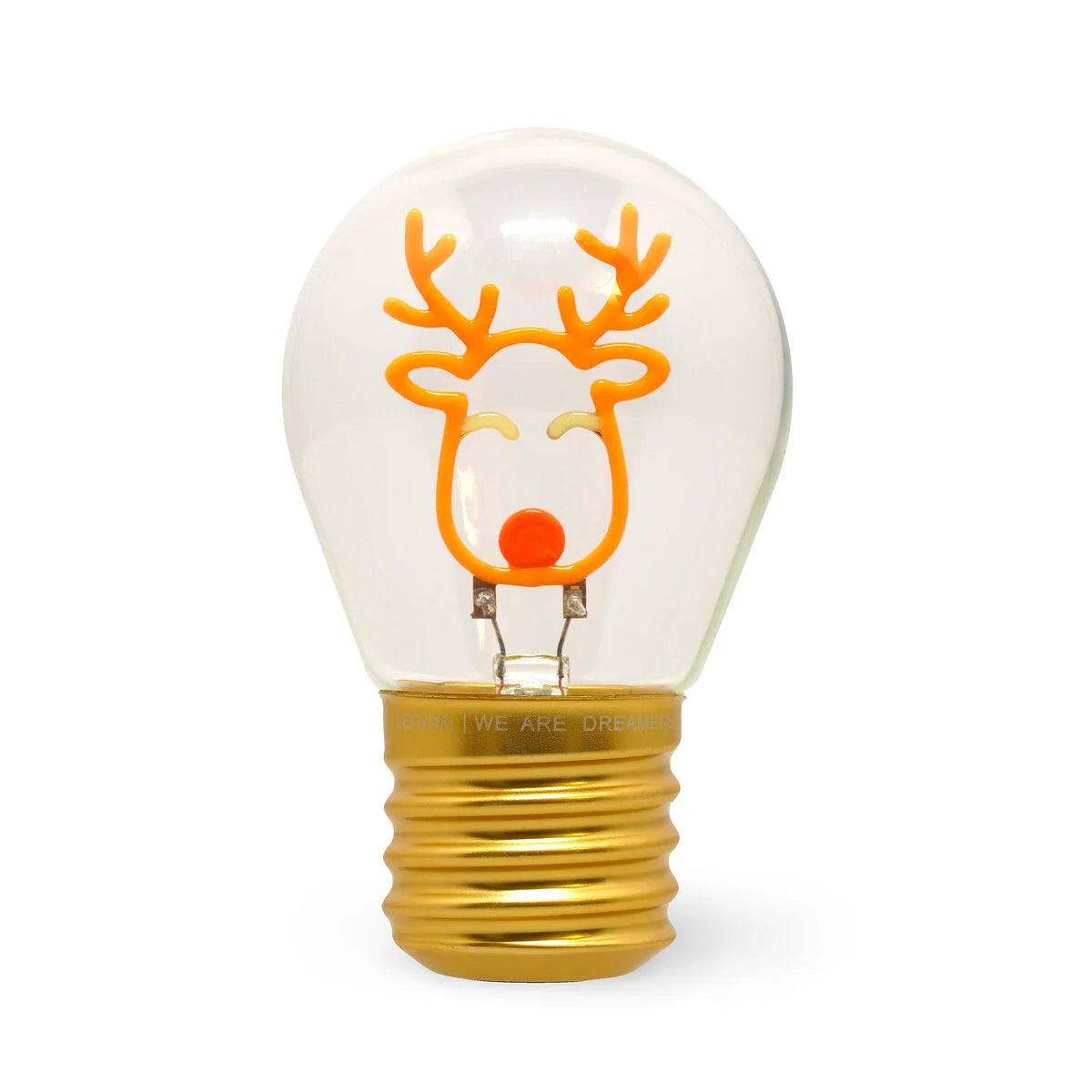 Legami - Lampe Décorative de Table en Forme d’Ampoule - Renne - Bulb Fiction